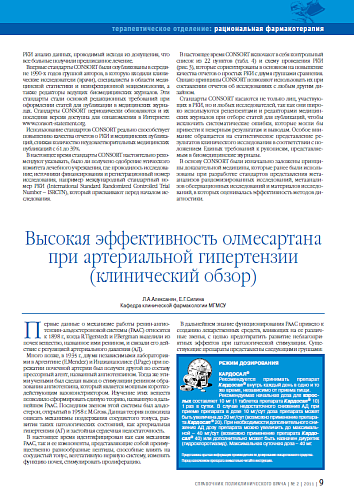 Высокая эффективность олмесартана при артериальной гипертензии (клинический обзор)