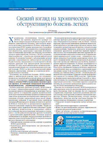 Свежий взгляд на хроническую обструктивную болезнь легких