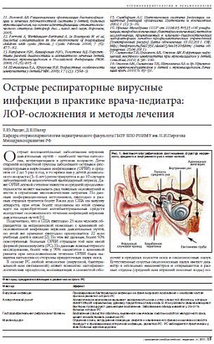 Острые респираторные вирусные инфекции в практике врача-педиатра: ЛОР-осложнения и методы лечения
