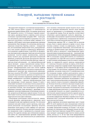 Геморрой, выпадение прямой кишки и ректоцеле