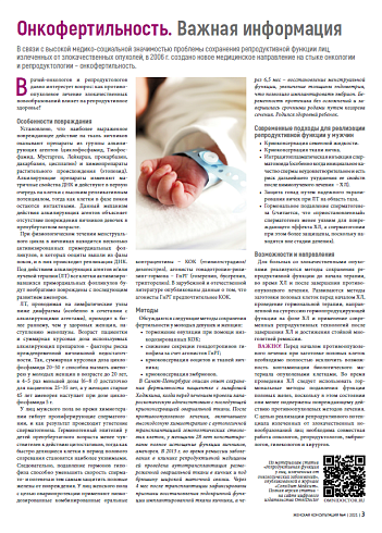 Онкофертильность. Важная информация