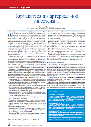 Фармакотерапия артериальной гипертензии