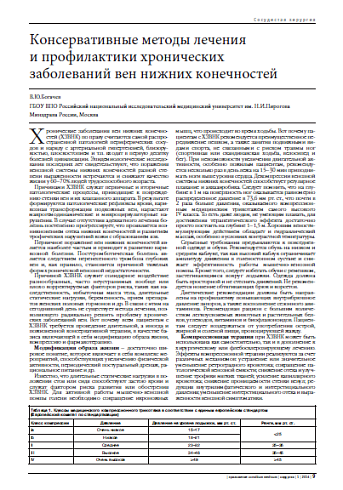 Консервативные методы лечения  и профилактики хронических  заболеваний вен нижних конечностей